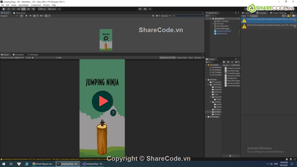 code game,Ninja Jump,Source code game IOS,code de hieu           va de hiểu nhất,source code unity