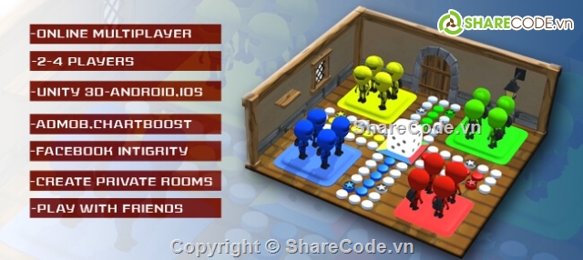 ludo,unity,game,Game Ludo Multiplayer 3D,source code game,Source code Game Ludo