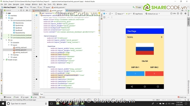 Game,Trắc nghiệm,game android,dự án 1 fpoly,game trắc nghệm andrioid,NATIONAL FLAG