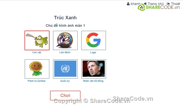 Web game,game trúc xanh,code game trúc xanh,do an game,source code game truc xanh,truc xanh