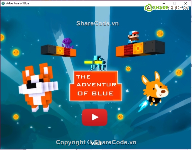 Unity,Unity game  3D,Adventure of blue,game unity,đồ án tốt nghiệp,code game