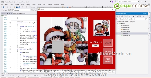 Xếp hình,Puzzle game,Puzzle,Game xếp hình C#,game puzzle c#
