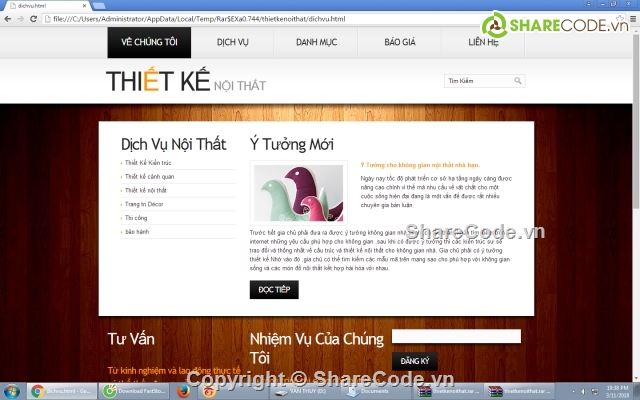 Thiết kế nội thất,html nội thất,theme nội thất,giao diện nội thất,website nội thất