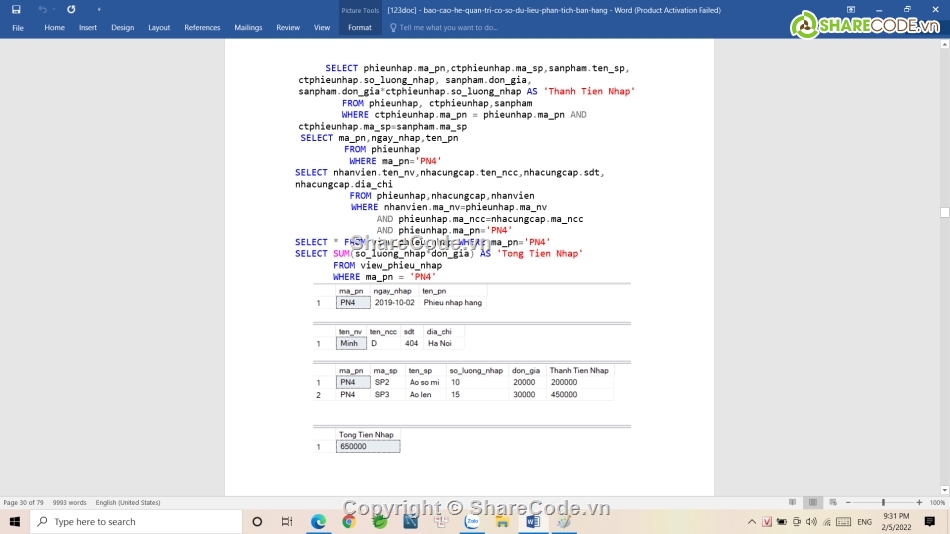 Hệ quản trị,quản lý bán hàng,SQL,quản lý,quản lý cửa hàng,bán quần áo