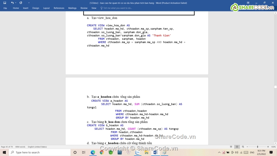 Hệ quản trị,quản lý bán hàng,SQL,quản lý,quản lý cửa hàng,bán quần áo