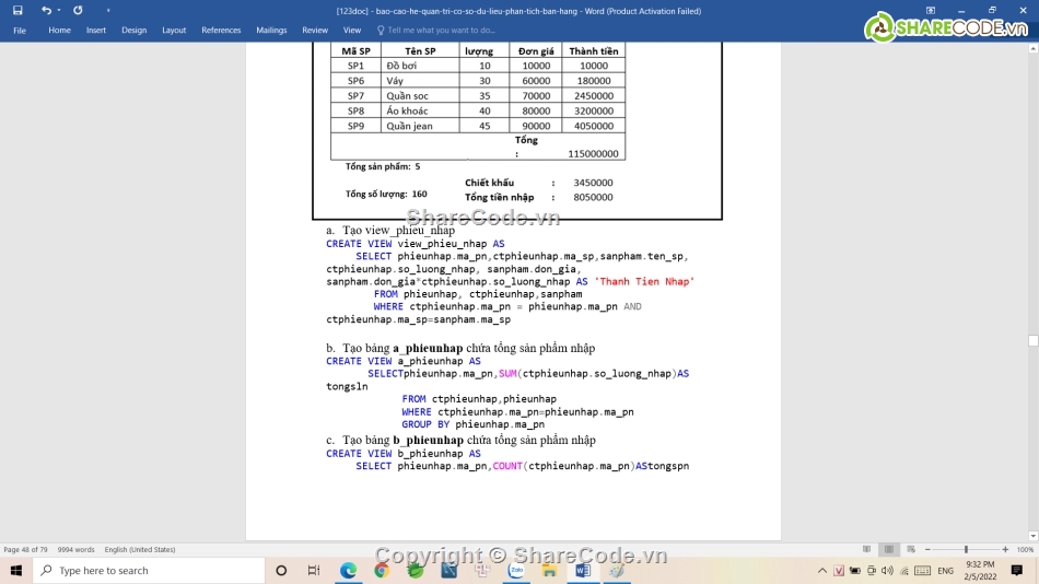 Hệ quản trị,quản lý bán hàng,SQL,quản lý,quản lý cửa hàng,bán quần áo