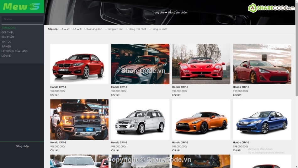 code bán ô tô,code bán xe,html css bán xe ô tô