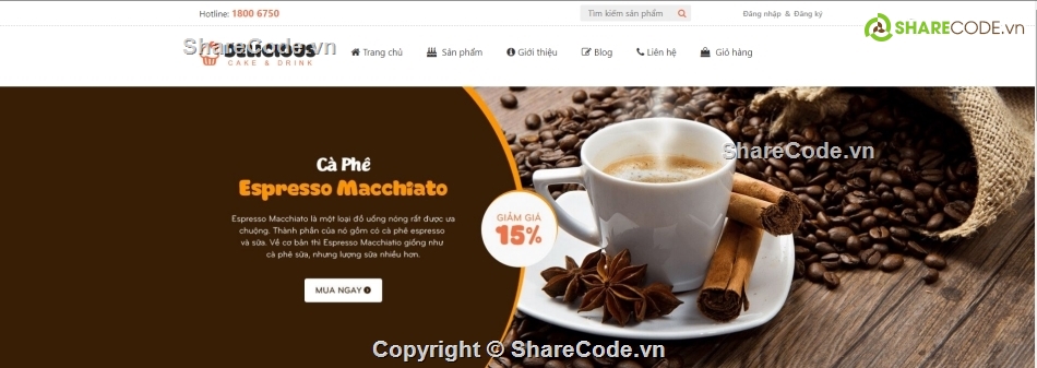 coffeehouse,Source code giao diện bánh kem và thức uống,html css giao diện cake & drink,bootstrap shop coffee