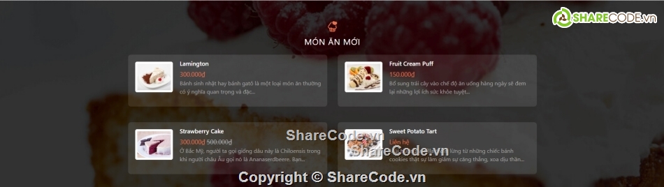 coffeehouse,Source code giao diện bánh kem và thức uống,html css giao diện cake & drink,bootstrap shop coffee