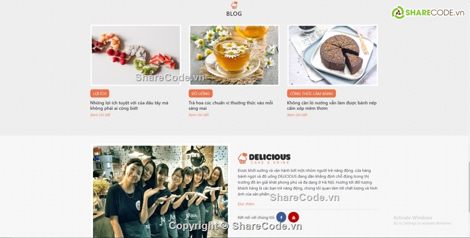 coffeehouse,Source code giao diện bánh kem và thức uống,html css giao diện cake & drink,bootstrap shop coffee