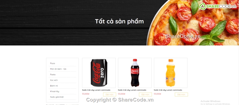 giao diện html css pizza,web pizza html css,code giao diện web pizza