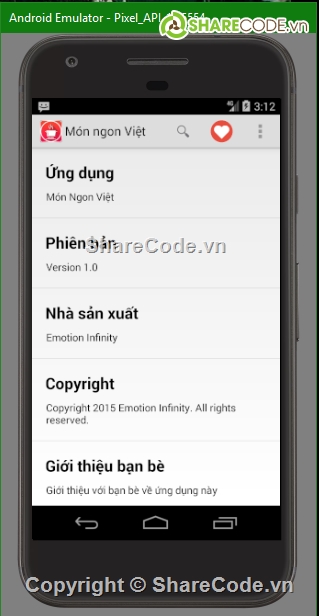 source code android món ngon việt,source code android,code android,ứng dụng món ăn,code món ăn