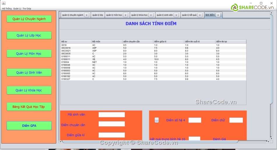 Source code Java Swing,Share code Java,java swing,java swi,quản lý sinh vien,quản lý sinh vien javaswing