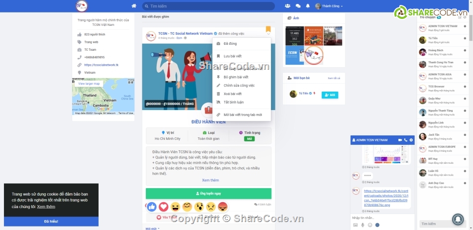 Code Mạng Xã Hội Giống FaceBook,App Mạng Xã Hội,source mạng xã hội,mạng xã hội tcsn v3.0,mạng xã hội sngine v3.0