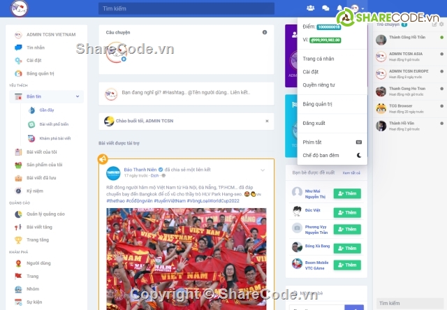 Code Mạng Xã Hội Giống FaceBook,Share Code Web Mạng Xã Hội,App Mạng Xã Hội,App Source Code,Sngine v2.6,Mạng Xã Hội Sngine v2.6