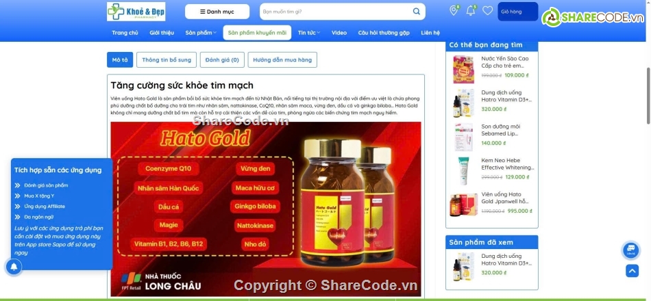 Website bán hàng,chuẩn seo,thuốc,nhà thuốc