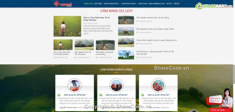 Website du lịch,Web dịch vụ,tối ưu,chuẩn seo