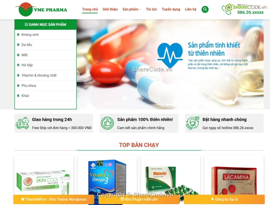 dược phẩm,theme,wordpress,share code
