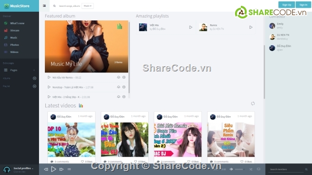 Music,Web Nhạc,Code Dj,Code Remix,Trang Web Nghe Nhạc,Code Web Nghe Nhạc Đẹp