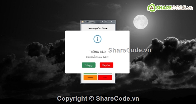 MessageBox C#,messagebox Custom,MessageBox Custom C#,Thông báo C#,Phần mềm C#,Giao diện C# đẹp