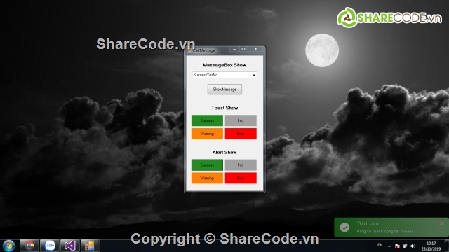 MessageBox C#,messagebox Custom,MessageBox Custom C#,Thông báo C#,Phần mềm C#,Giao diện C# đẹp