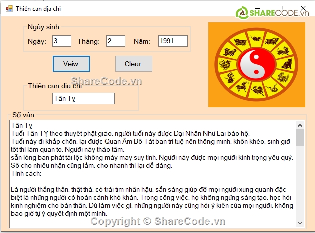 tính thiên can địa chi,bói toán,Code bói toán,code xem bói,code tử vi
