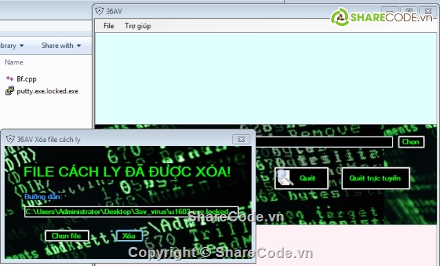 diệt virus,Phần mềm diệt virus,Source code quét virus,quyét virus