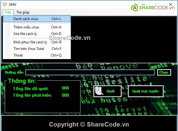 diệt virus,Phần mềm diệt virus,Source code quét virus,quyét virus