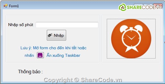 windows form,ứng dụng hẹn giờ,phần mềm hẹn giờ,phần mềm tắt máy