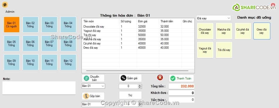 quản lý quán cafe,quản lý bán hàng cafe c#,code quản lý cafe c#,source code quản lý quán cafe c#