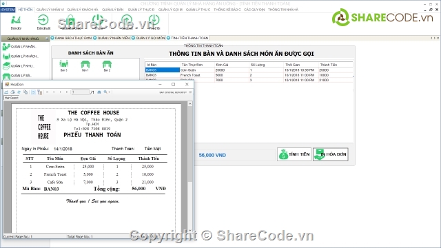 Quản lý cafe,quản lý nhà hàng,phần mền quản lý,visual c#,lập trình c#