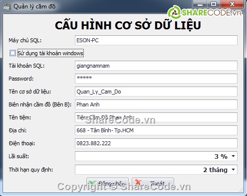 phần mềm quản lý,đồ án c#,đồ án tốt nghiệp c#,quản lý cầm đồ