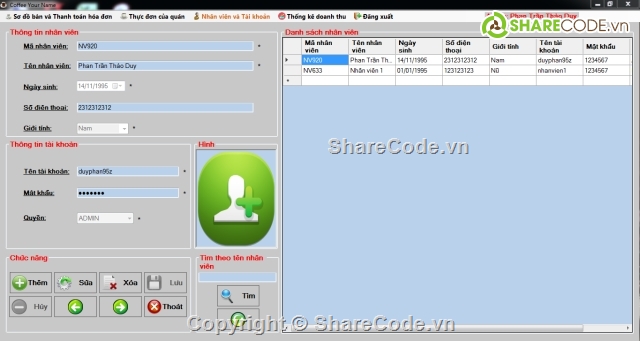 Phần mềm quản lý,quản lý quán cà phê,quản lý cafe,quản lý quán coffe,quan ly coffee,phan mem quan cafe