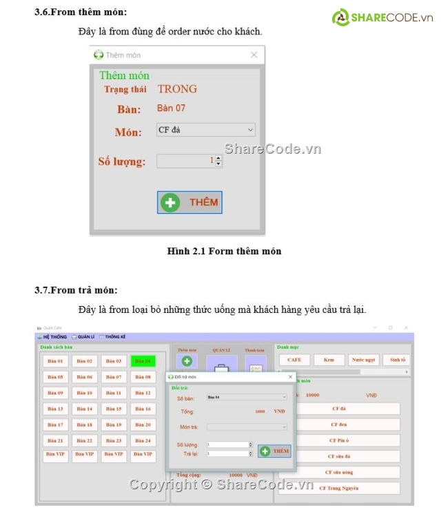 code quản lý cafe 3 lớp full báo cáo,source code quản lý cafe,phan mem quan cafe,Báo cáo đồ án,Code quản lý,quản lý cafe