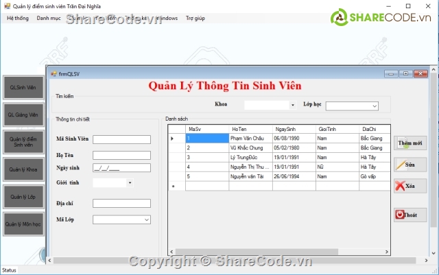 code quan ly sinh vien c#,quan ly sinh vien,quản lý điểm sinh viên,quản lý điểm,source code quản lý học viên