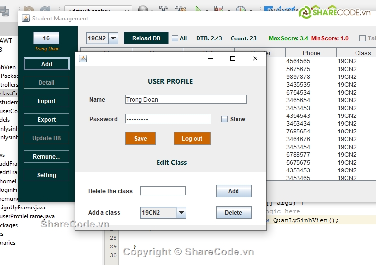 quản lý sinh viên,phân mềm quản lý sinh viên,quản lý điểm sinh viên,quản lý sinh viên java swing,Phần mềm quản lý học sinh,quản lý lớp học