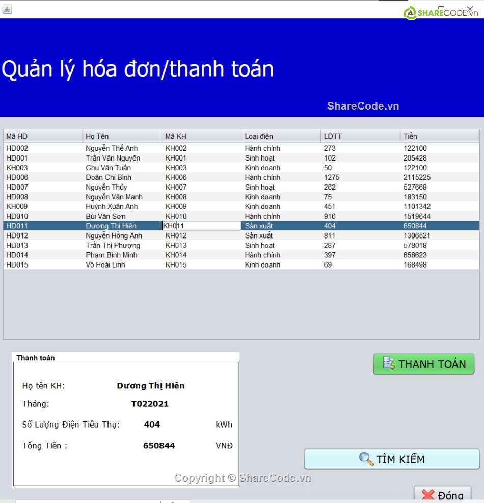 quản lý tiền điện,phần mềm quản lý tiền điện,code java quản lý tiền điện,java quản lý tiền điện,code phần mềm QL tiền điện