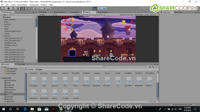 source code unity,Code game 2d,game unity 2d,Demo game 2D,Lập trình game 2D,Platformer Mario