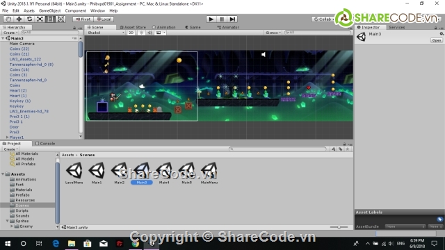 source code unity,Code game 2d,game unity 2d,Demo game 2D,Lập trình game 2D,Platformer Mario