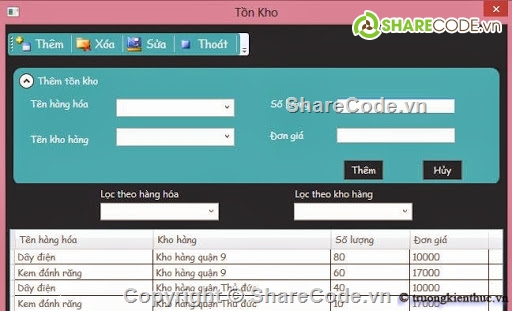 quản lý hàng hóa,code quản lý hàng hóa,quản lý bán hàng c#,đồ án quản lý kho c#