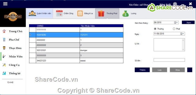 Đồ án C#,Quản lí quán Cafe C#,quản lí quán cafe,cafe,bán hàng,winform