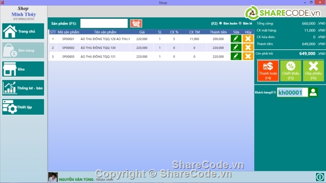 quản lý bán hàng,quản lý bán quần áo,quản lý bán áo phông,quản lý bán hàng c#