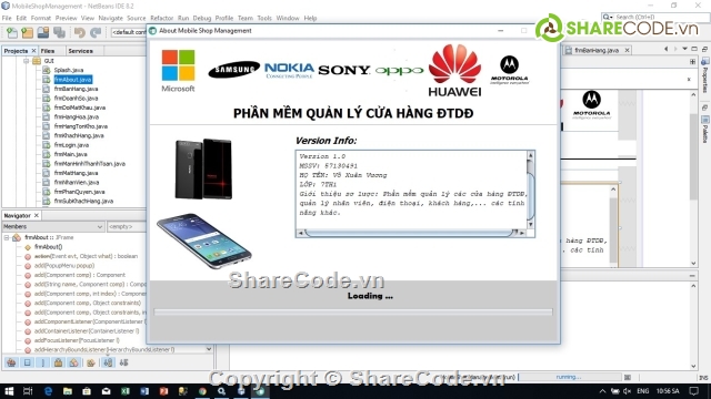 code java,quản lý cửa hàng ĐTDĐ,Điện thoại di động,Mô hình 3 lớp JAVA,JAVA,code quản lý cửa hàng Điện thoại