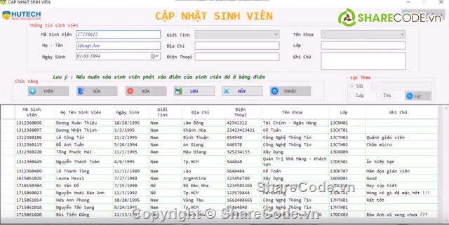 quản lý sinh viên,source code quản lý khách sạn,quản lý điểm,Quản Lý Sinh Viên,[C#] CNPM - Quản Lý Điểm Sinh Viên