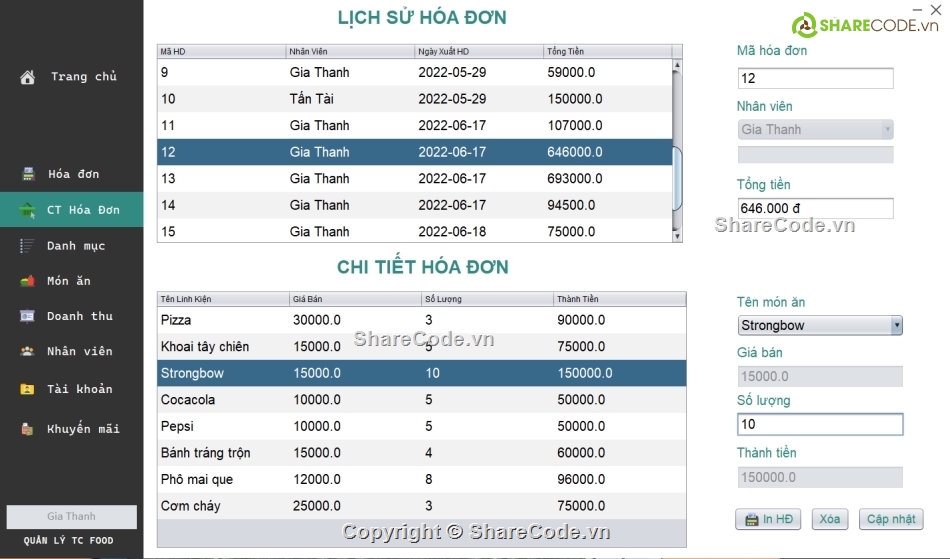 Java quản lý quán ăn,SQL Server quản lý quán ăn,Quản lý quán ăn java,quản lý quán ăn Java Swing,quản lý quán ăn Java