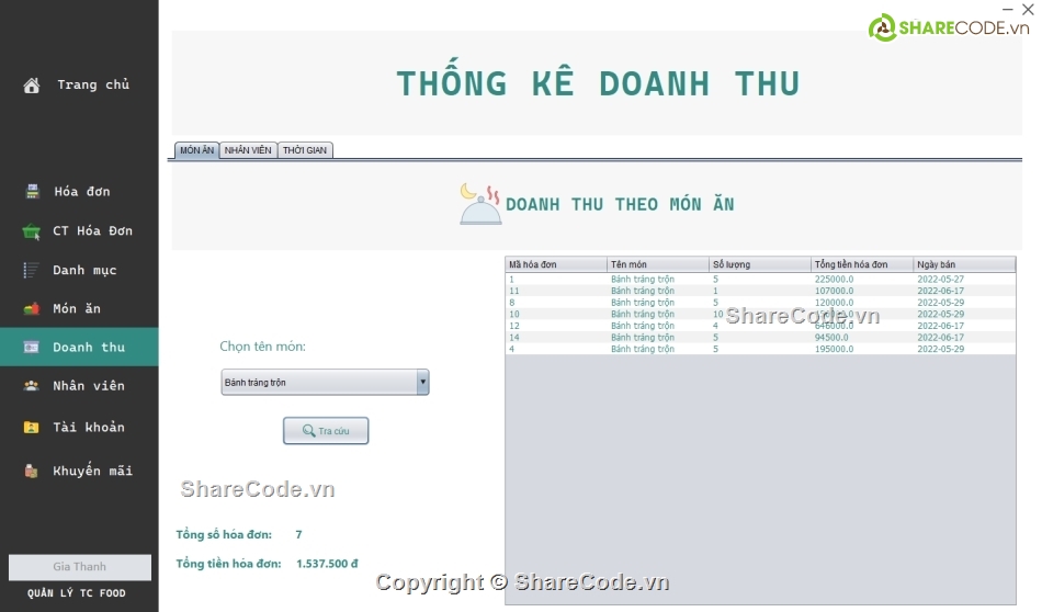 Java quản lý quán ăn,SQL Server quản lý quán ăn,Quản lý quán ăn java,quản lý quán ăn Java Swing,quản lý quán ăn Java