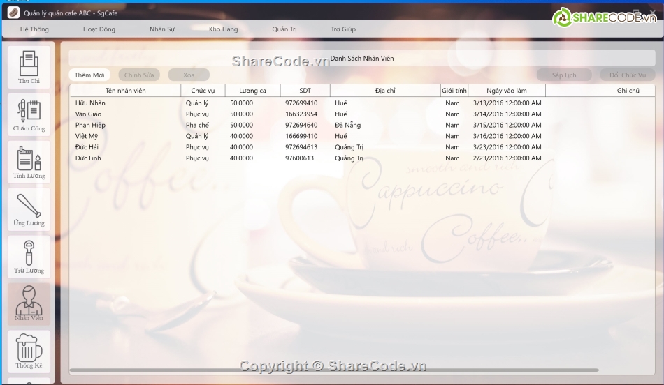 Code quản lý quán cả phê C#,C# quản lý quán cafe,quản lý cafe C#,code quản lý quán cafe,Code quán cà phê C#