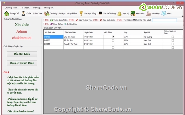 quản lý sinh viên,code quan ly sinh vien c#,quản lý học sinh,quản lý trường học,quản lý điểm