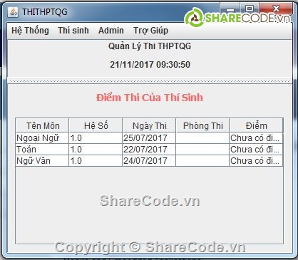 code quản lý thi,dowload code quản lý thi,code quản lý kỳ thi trung học,Code Thi trung học phổ thông quốc gia,java swing code quản lý thi,java swing code quản lý kỳ thi