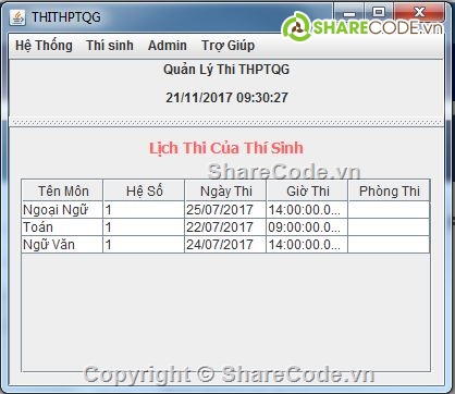 code quản lý thi,dowload code quản lý thi,code quản lý kỳ thi trung học,Code Thi trung học phổ thông quốc gia,java swing code quản lý thi,java swing code quản lý kỳ thi